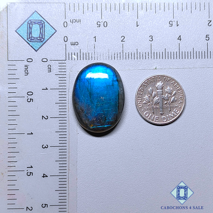 Cabujones ovalados de labradorita azul