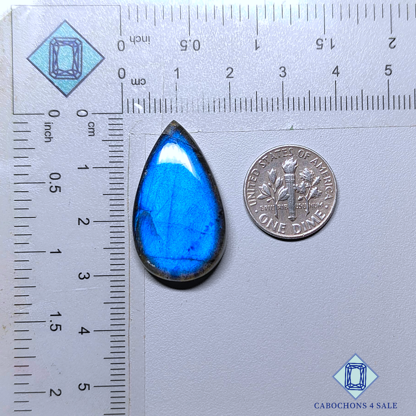 Blue Labradorite Pear Cabochons