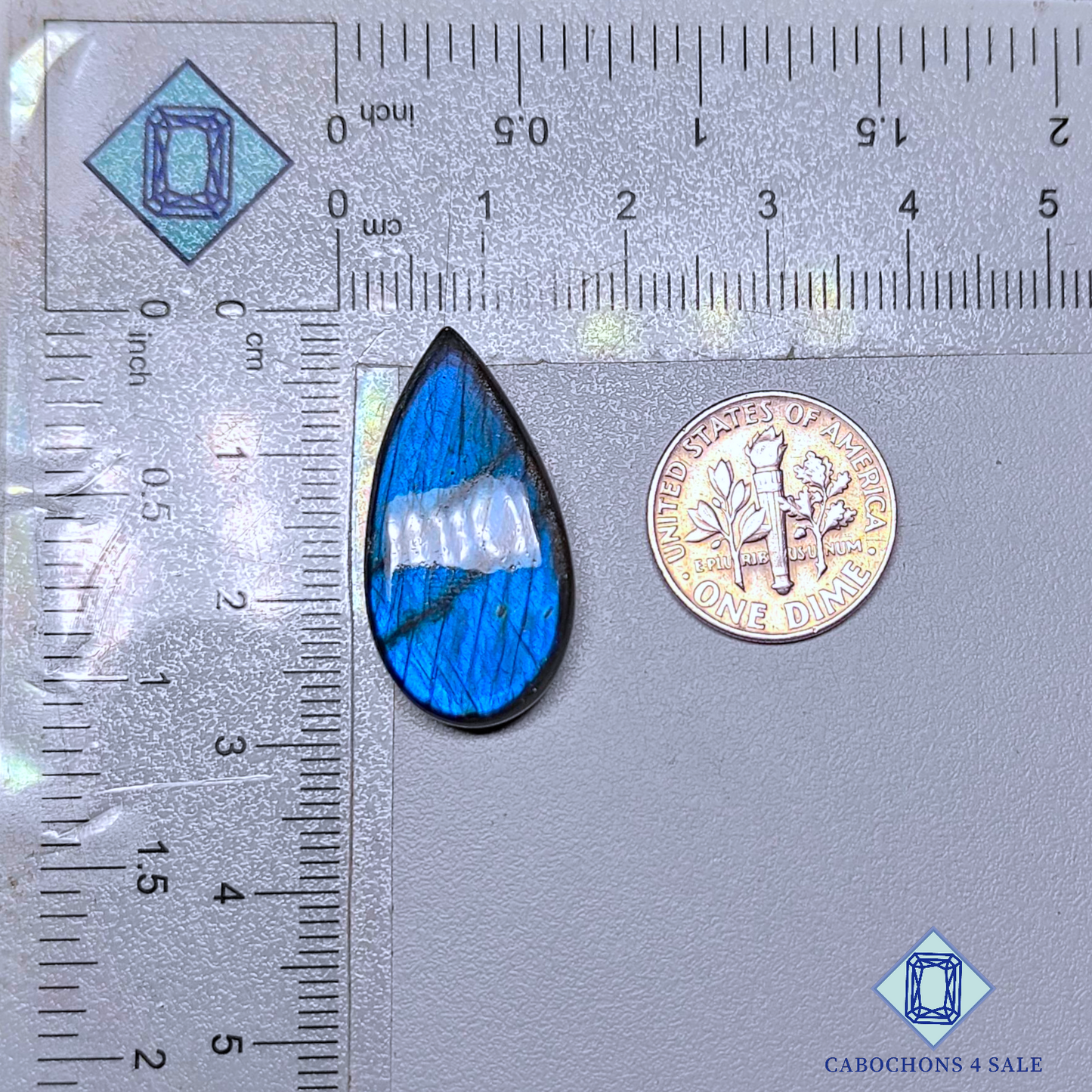 Blue Labradorite Pear Cabochons