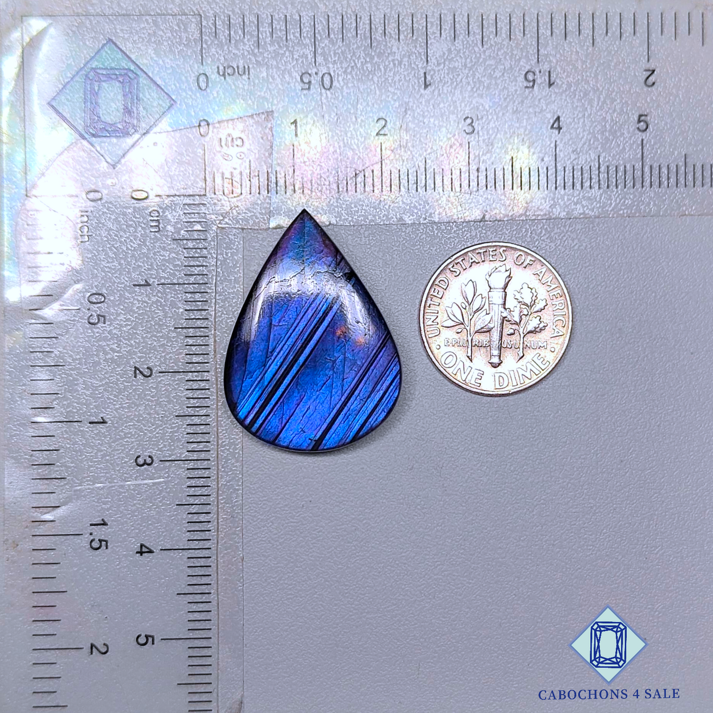 Blue Labradorite Pear Cabochons