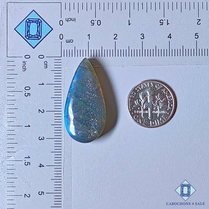 Natural Blue Labradorite Gemstone  Pear Cabochons 31*15*7mm from Madagascar available for sale