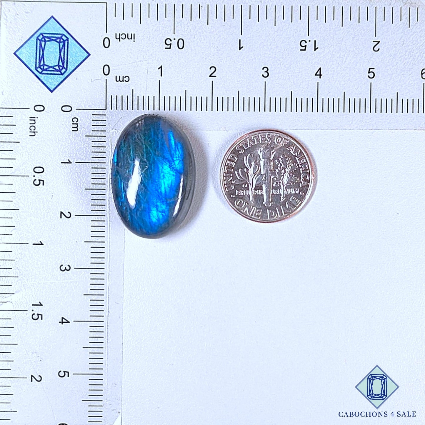 Natural Blue Labradorite Gemstone  Oval Cabochons 23*16*8mm from Madagascar available for sale