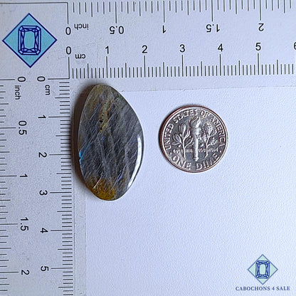 Natural Blue Labradorite Gemstone  Fancy Cabochons 30*17*5mm from Madagascar available for sale