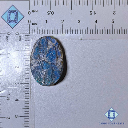 Natural Blue Labradorite Gemstone  Oval Druzy 29*19*9mm from Madagascar available for sale