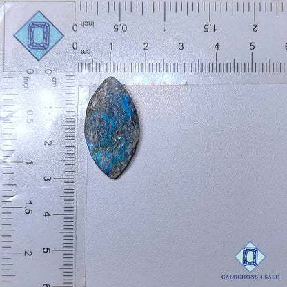 Natural Blue Labradorite Gemstone  Marquise Druzy 28*15*4mm from Madagascar available for sale