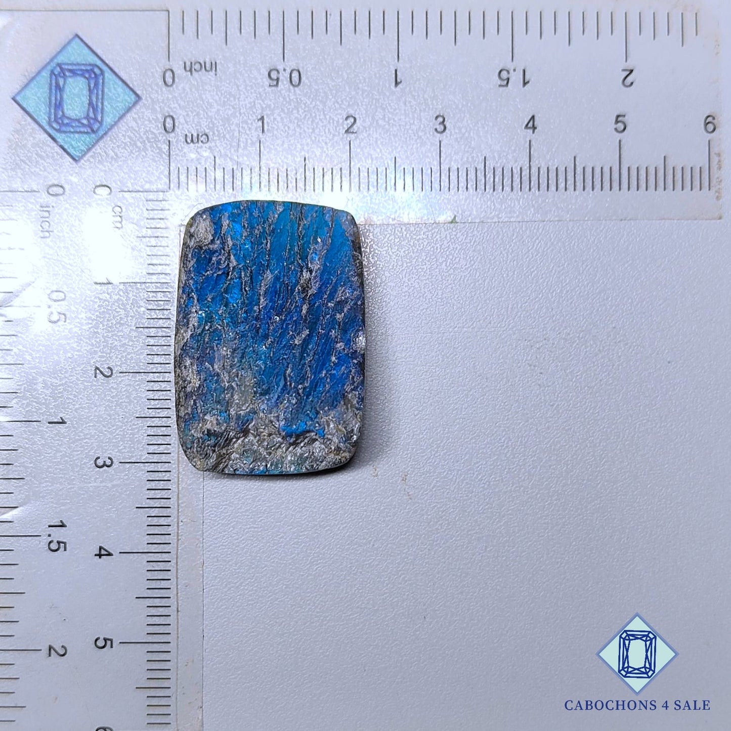 Natural Blue Labradorite Gemstone  Rectangle Druzy 30*20*8mm from Madagascar available for sale