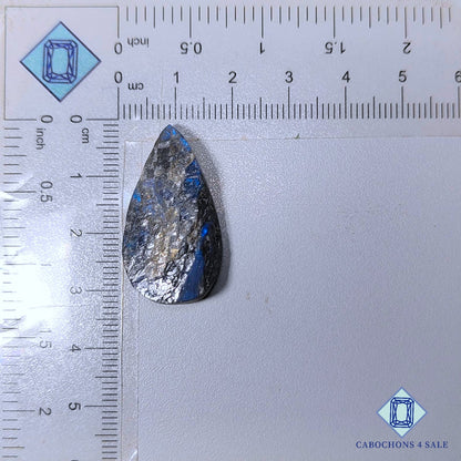 Natural Blue Labradorite Gemstone  Pear Druzy 31*16*8mm from Madagascar available for sale