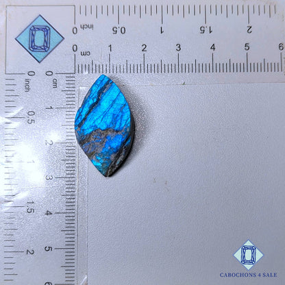 Natural Blue Labradorite Gemstone  Marquise Druzy 29*16*10mm from Madagascar available for sale
