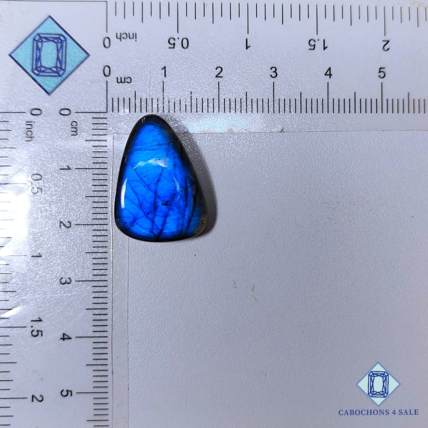 Natural Blue Labradorite Gemstone  Pear Cabochons 22*16*5mm from Madagascar available for sale