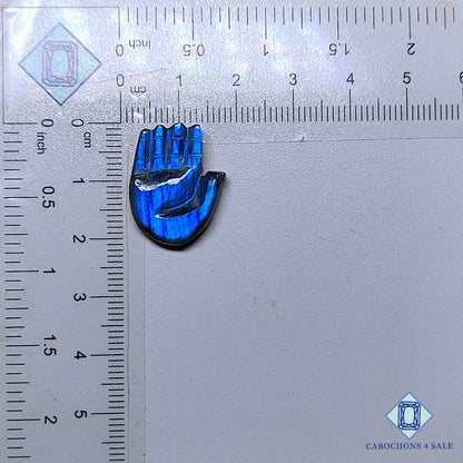 Natural Blue Labradorite Gemstone  Halloween Carvings 20*16*4mm from Madagascar available for sale