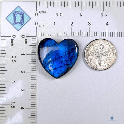 Blue Labradorite Heart Carvings