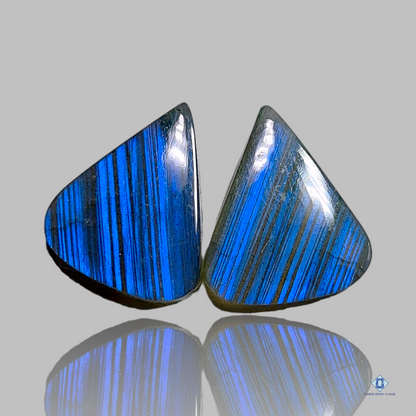 Blue Labradorite-c4sw1567-Trangle-Blue-Pairs