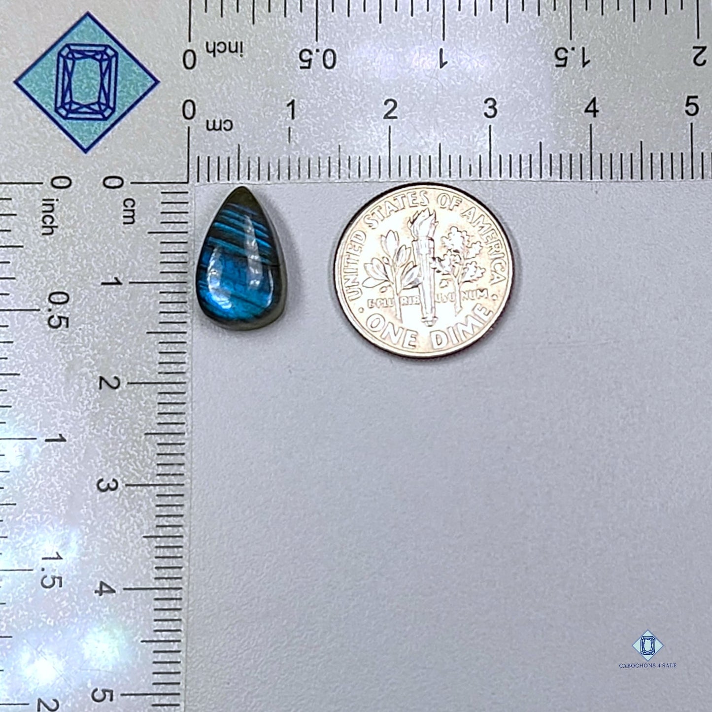 Blue Labradorite Pear Cabochons