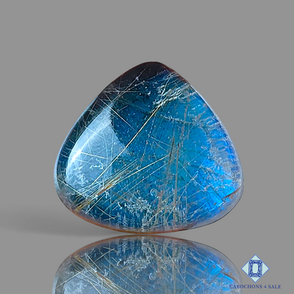 Blue Labradorite + Rutile Quartz Doublets