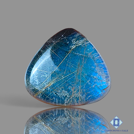 Blue Labradorite + Rutile Quartz Doublets