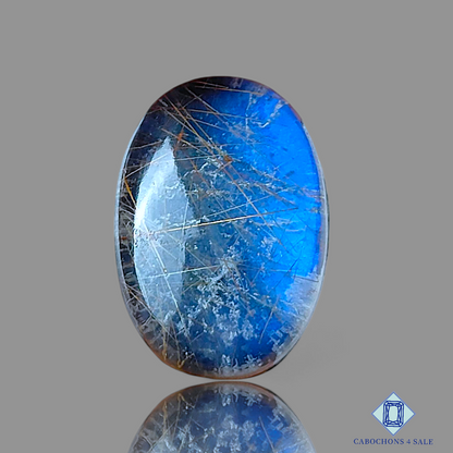 Blue Labradorite + Rutile Quartz Doublets