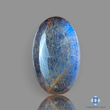 Blue Labradorite + Rutile Quartz Doublets