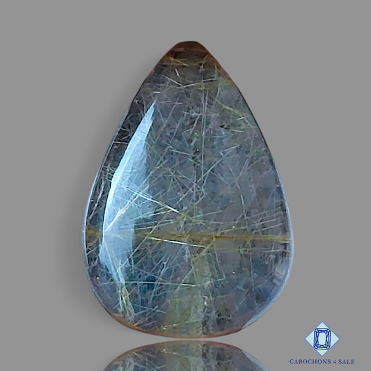 Blue Labradorite + Rutile Quartz Doublets
