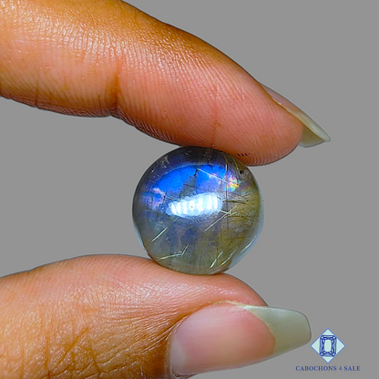 Blue Labradorite + Rutile Quartz Doublets