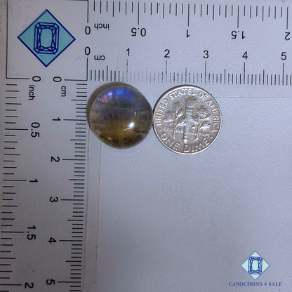 Blue Labradorite + Rutile Quartz Doublets