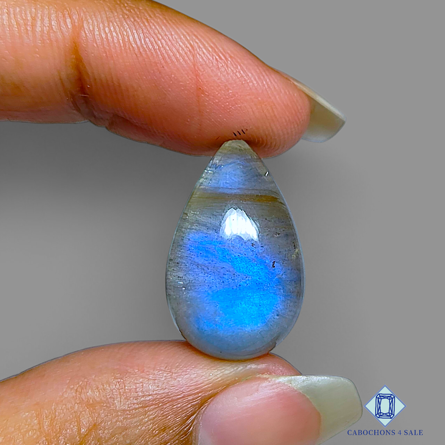 Blue Labradorite + Rutile Quartz Doublets