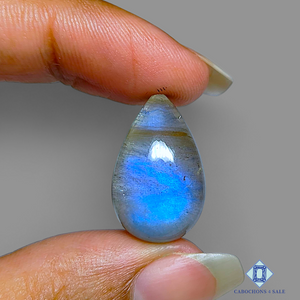 Blue Labradorite + Rutile Quartz Doublets Pear Doublets