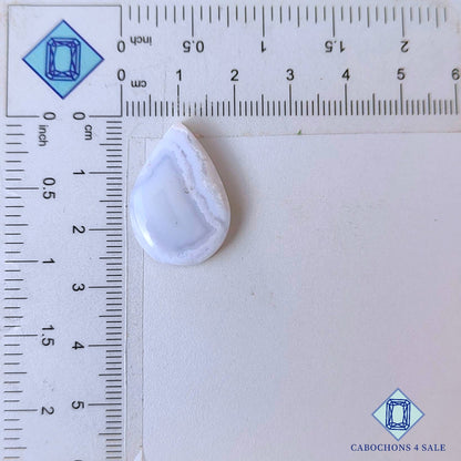 Cabujones de ágata azul natural de 20 x 15 x 5 mm, de Namibia, disponibles para la venta.