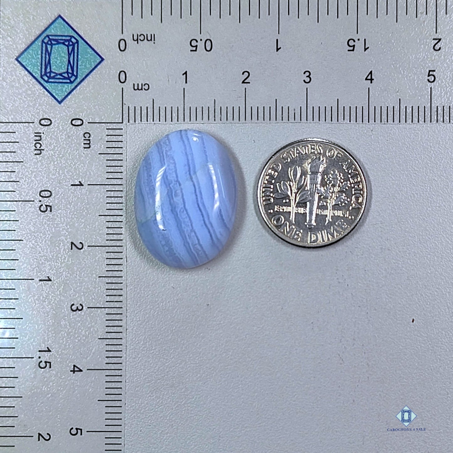 Blue Lace Agate Oval Cabochons