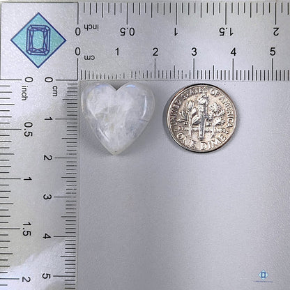 Blue Moonstone Heart Carvings