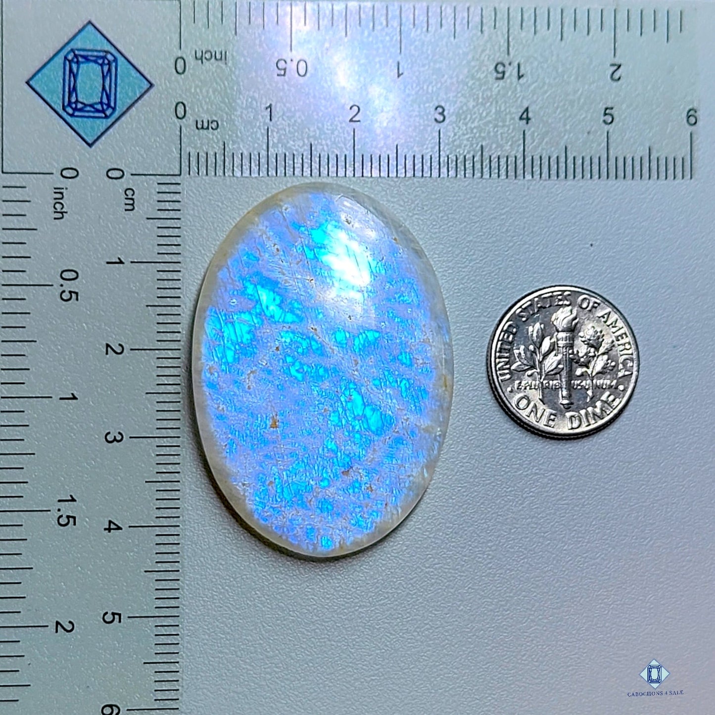 Blue Moonstone Oval Cabochons