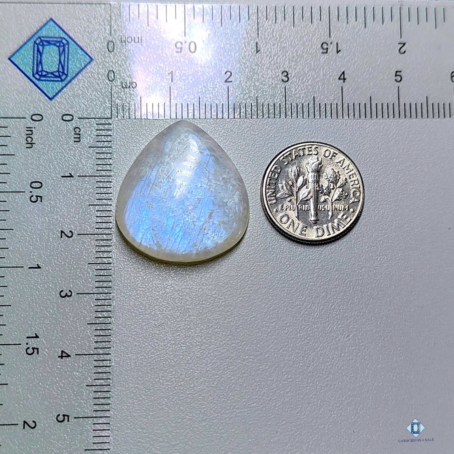 Blue Moonstone Pear Cabochons