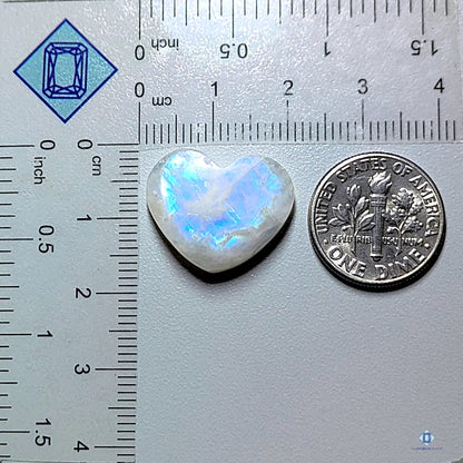 Blue Moonstone  Heart Carvings