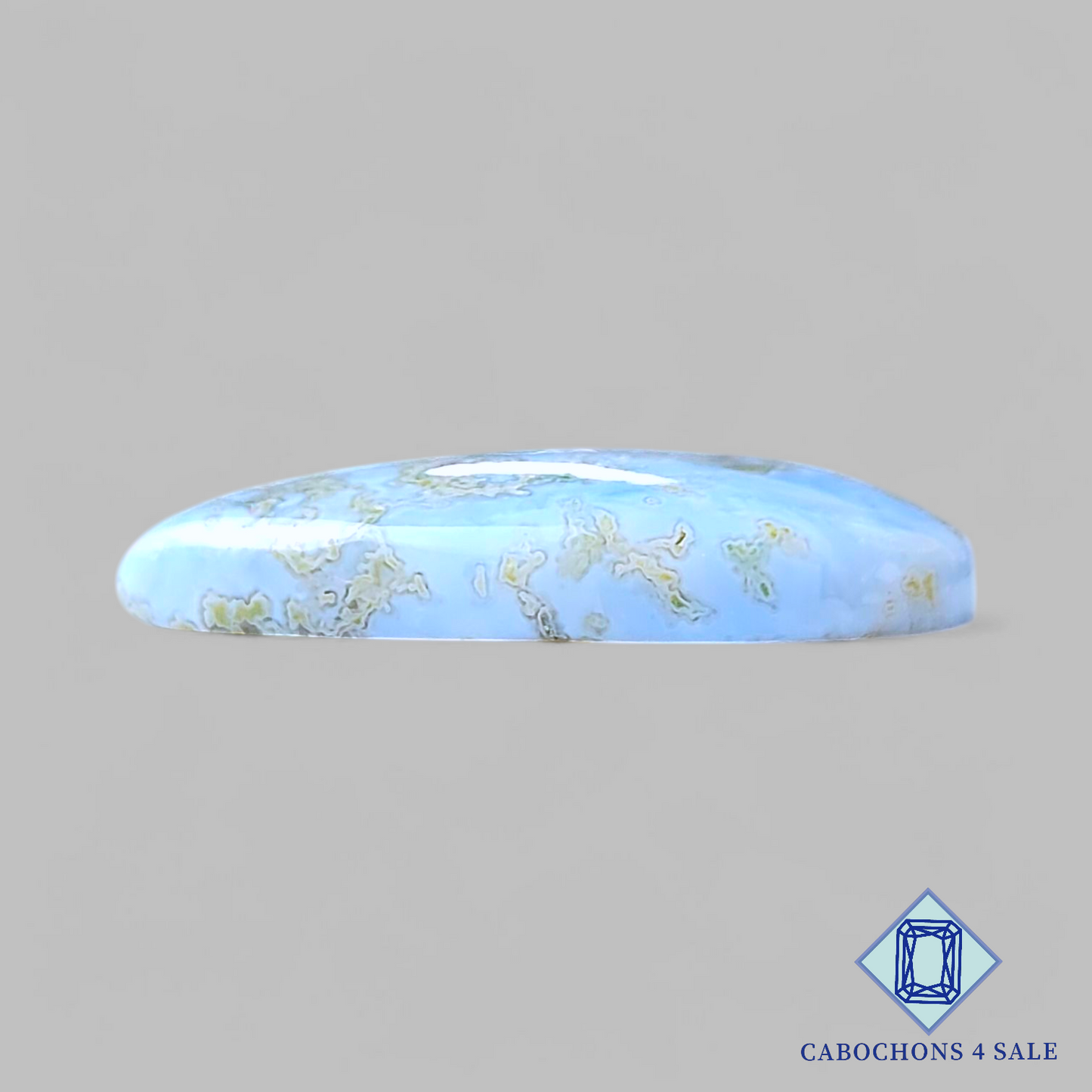 Blue Moss Agate Pear Cabochons