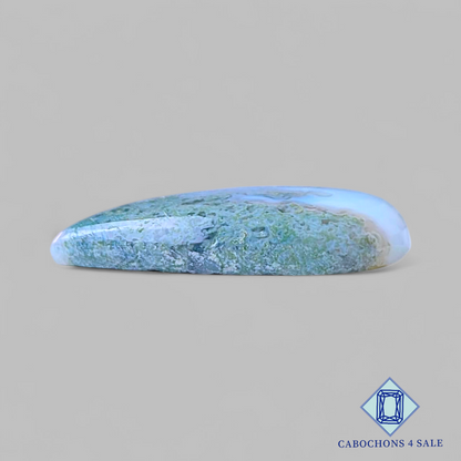Blue Moss Agate Pear Cabochons