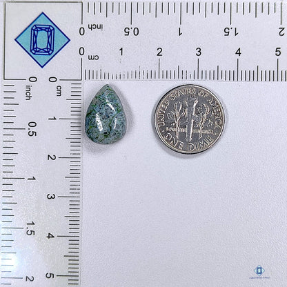 Blue Moss Agate Pear Cabochons