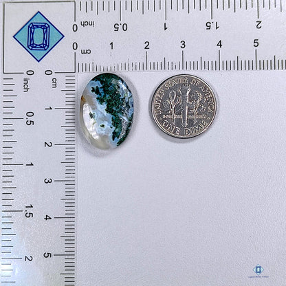 Blue Moss Agate Oval Cabochons