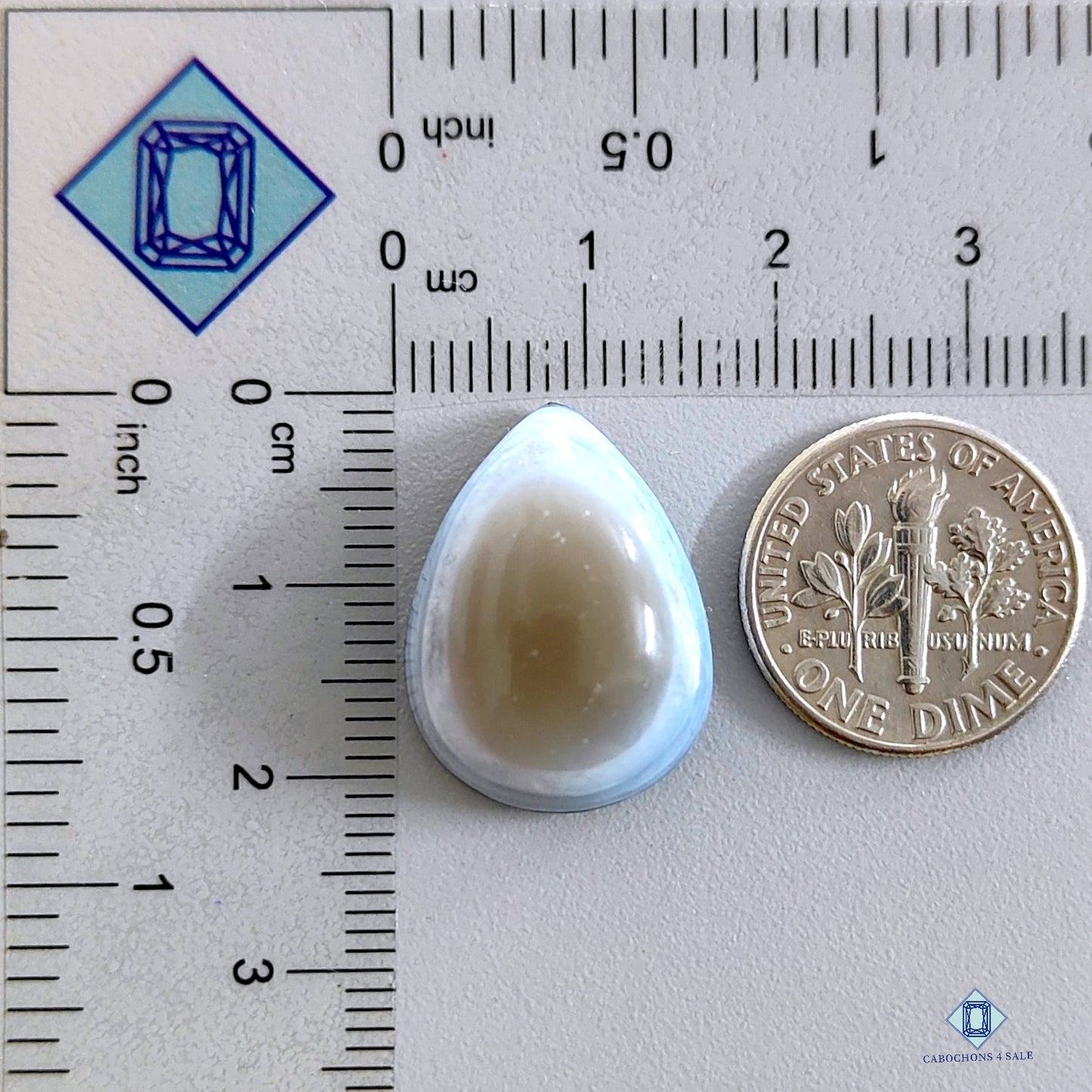 Blue Opal Pear Cabochons