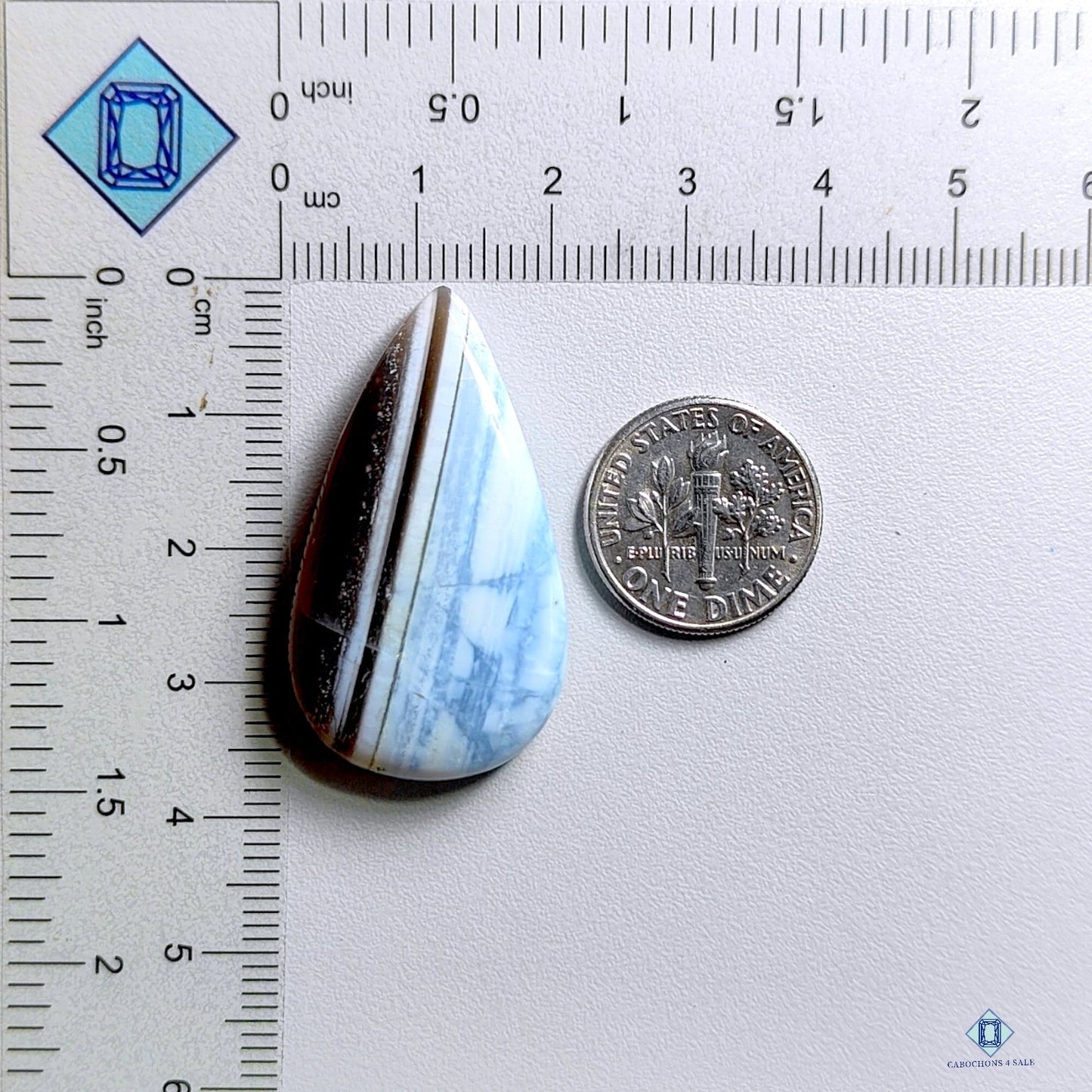 Blue Opal Pear Cabochons