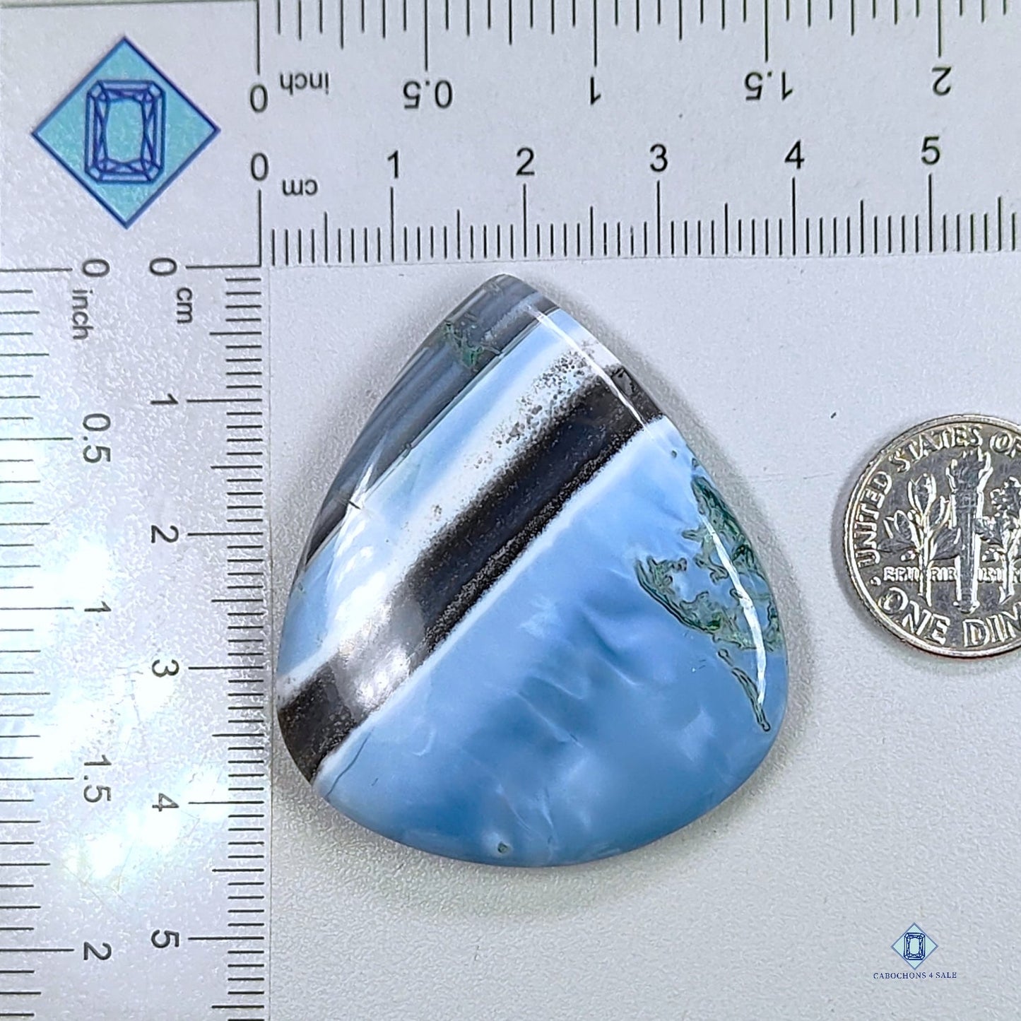 Blue Opal Pear Cabochons