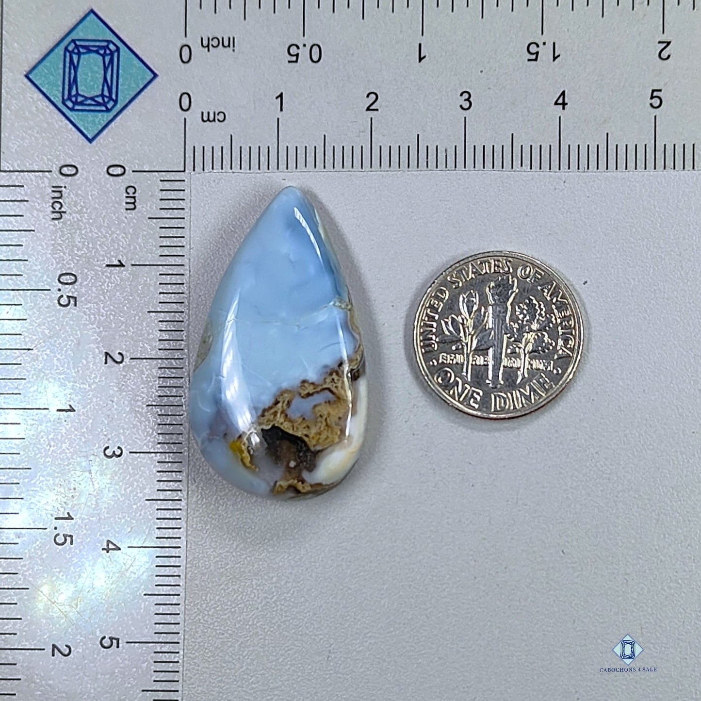 Blue Opal Pear Cabochons