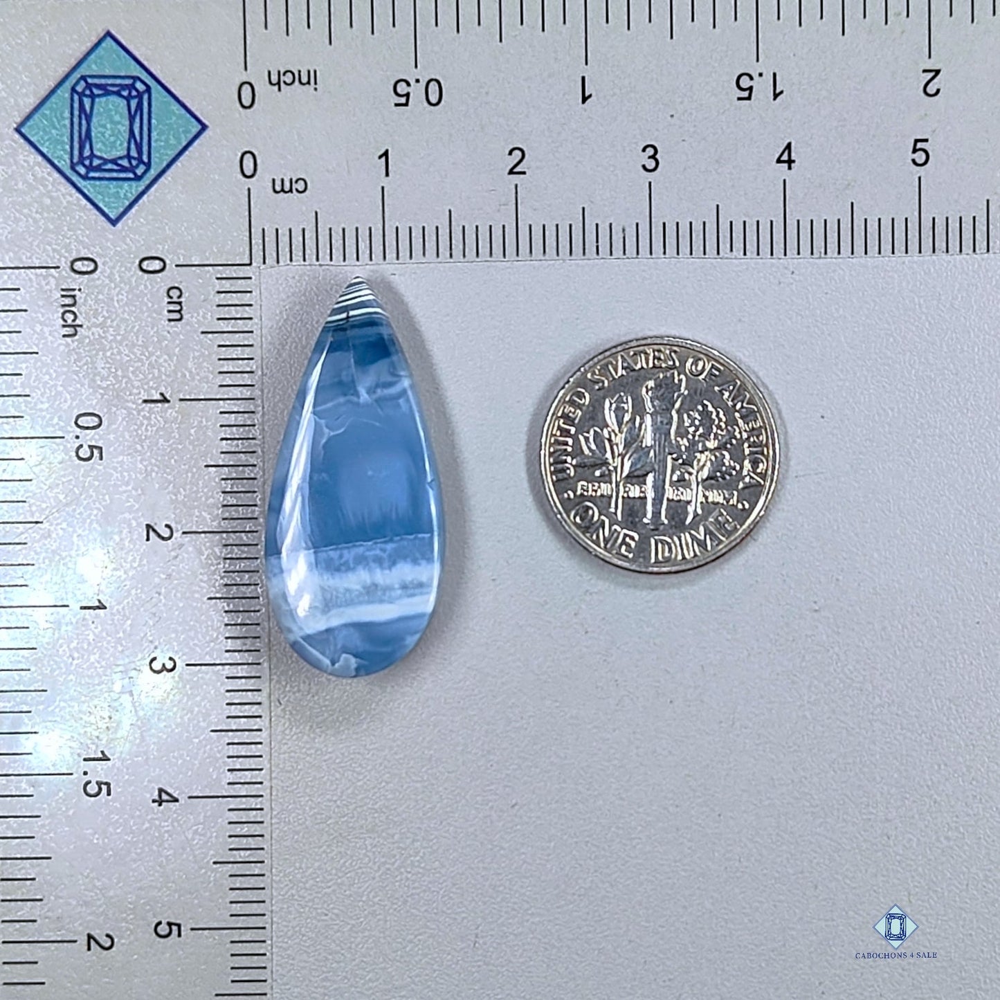 Blue Opal Pear Cabochons