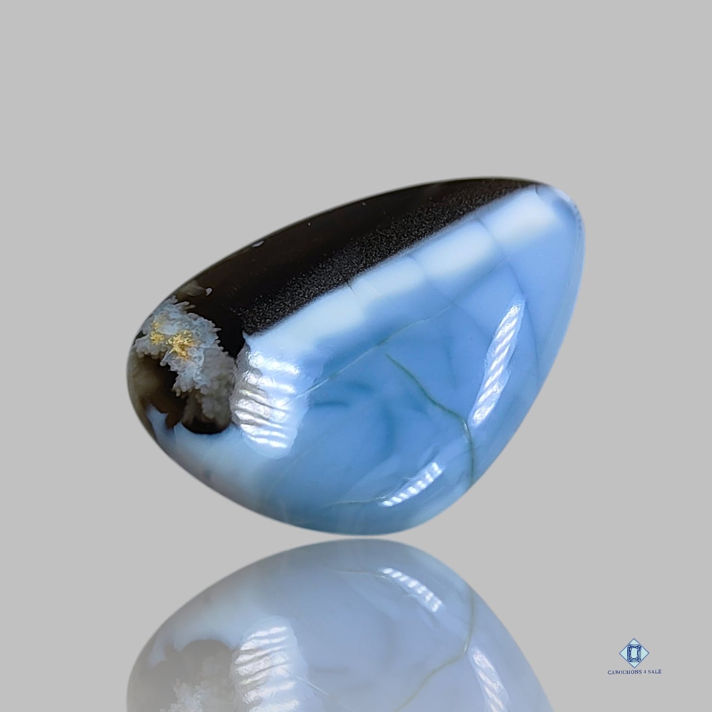 Blue Opal Pear Cabochons