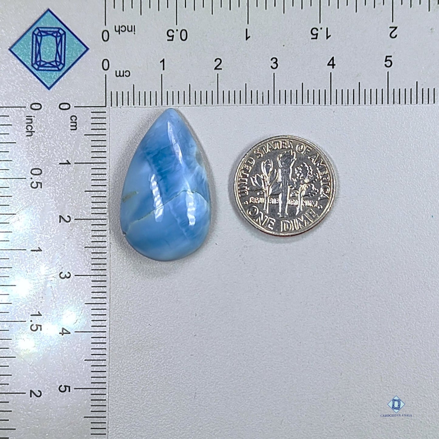 Blue Opal Pear Cabochons