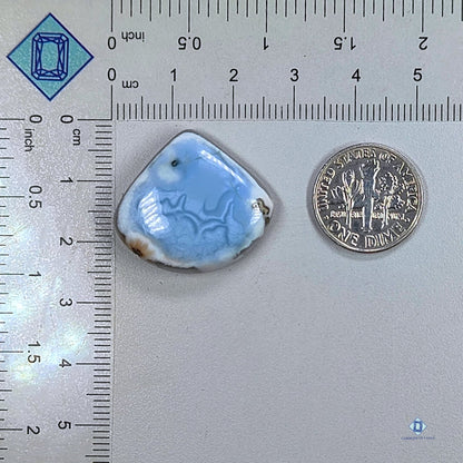 Blue Opal Pear Cabochons