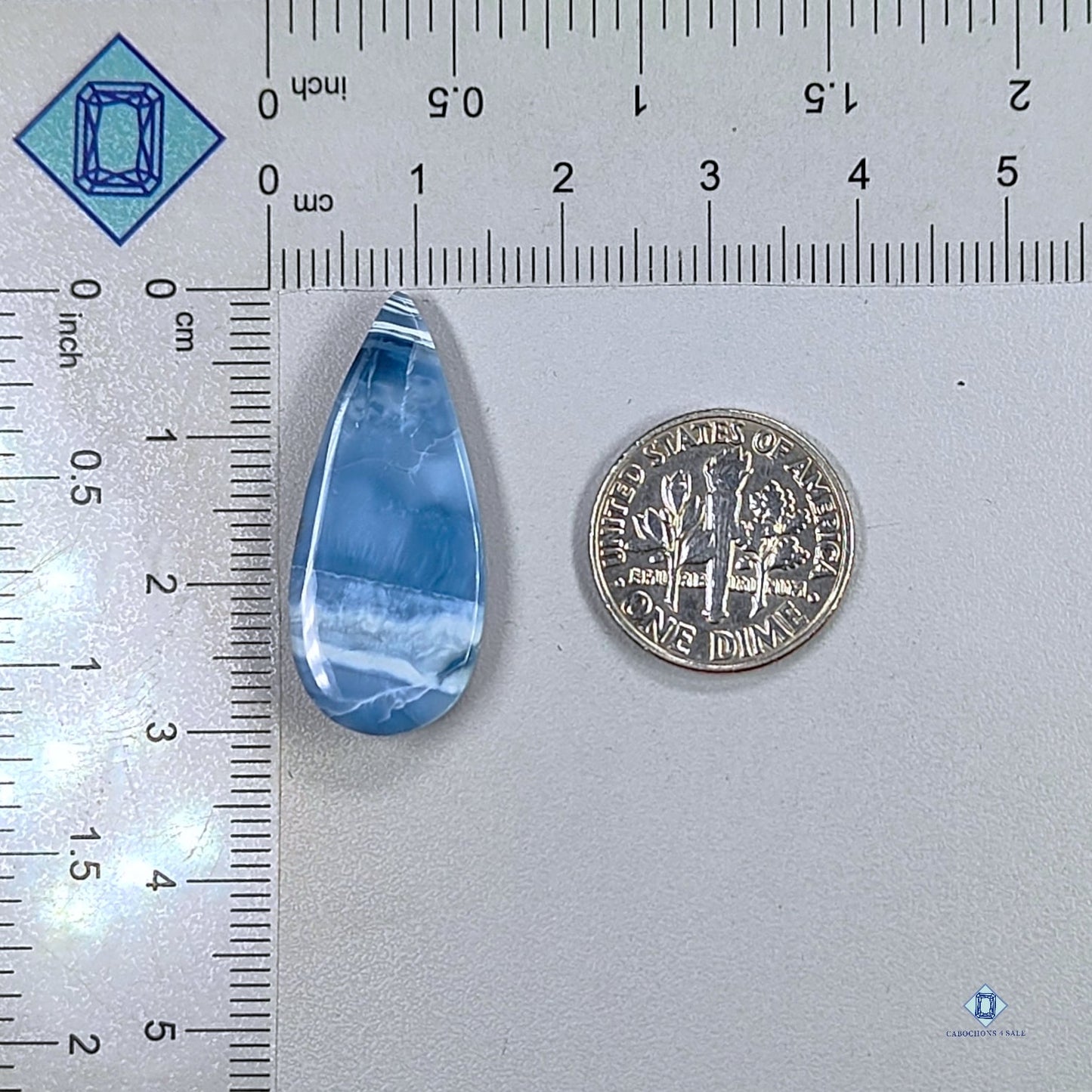 Blue Opal Pear Cabochons