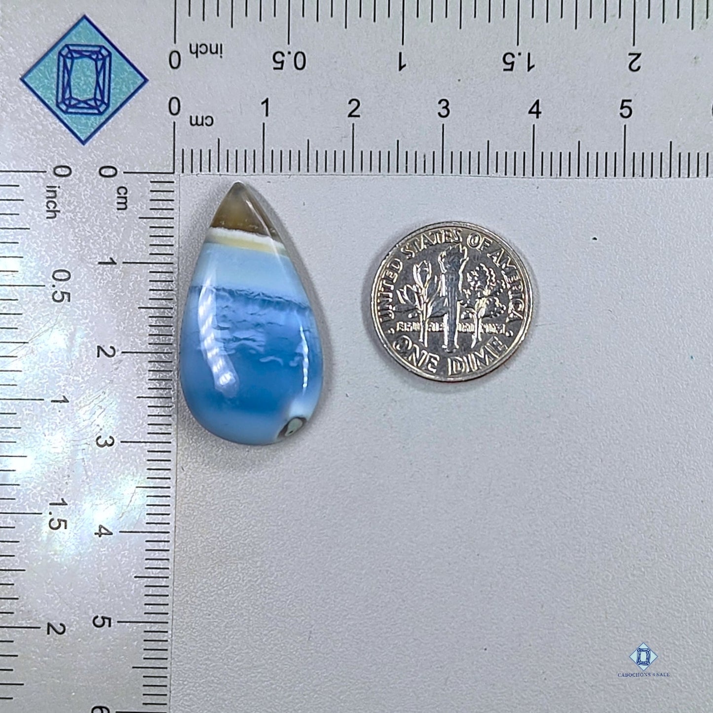 Blue Opal Pear Cabochons