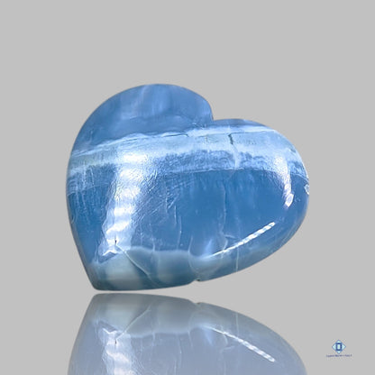 Blue Opal Heart Carvings