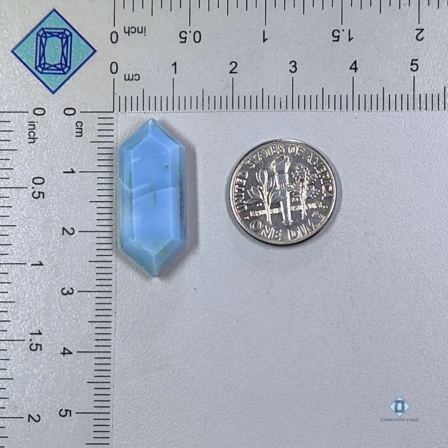 Blue Opal Hexagon All Cuts