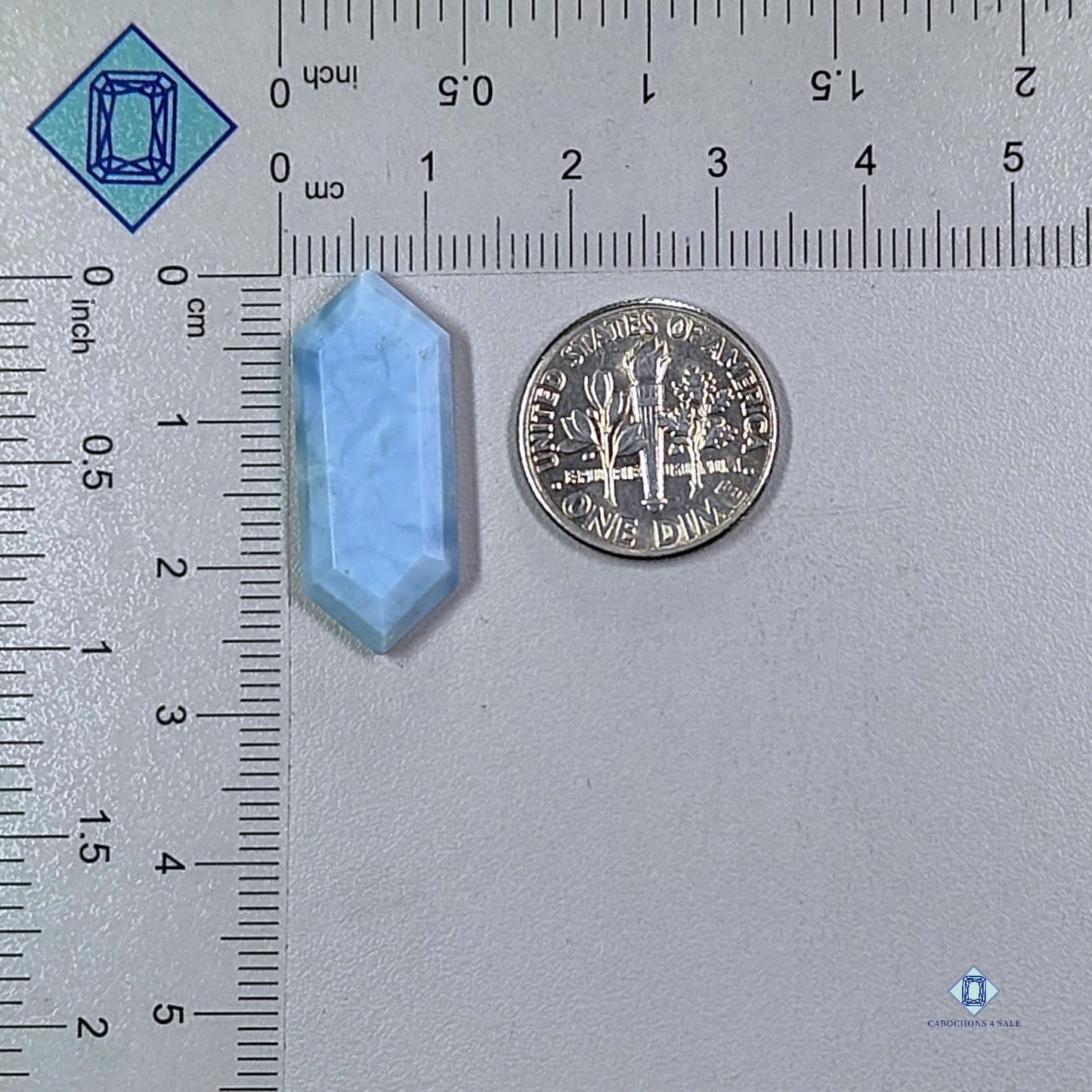 Blue Opal Hexagon All Cuts