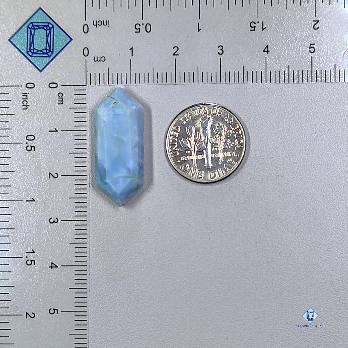 Blue Opal Hexagon All Cuts